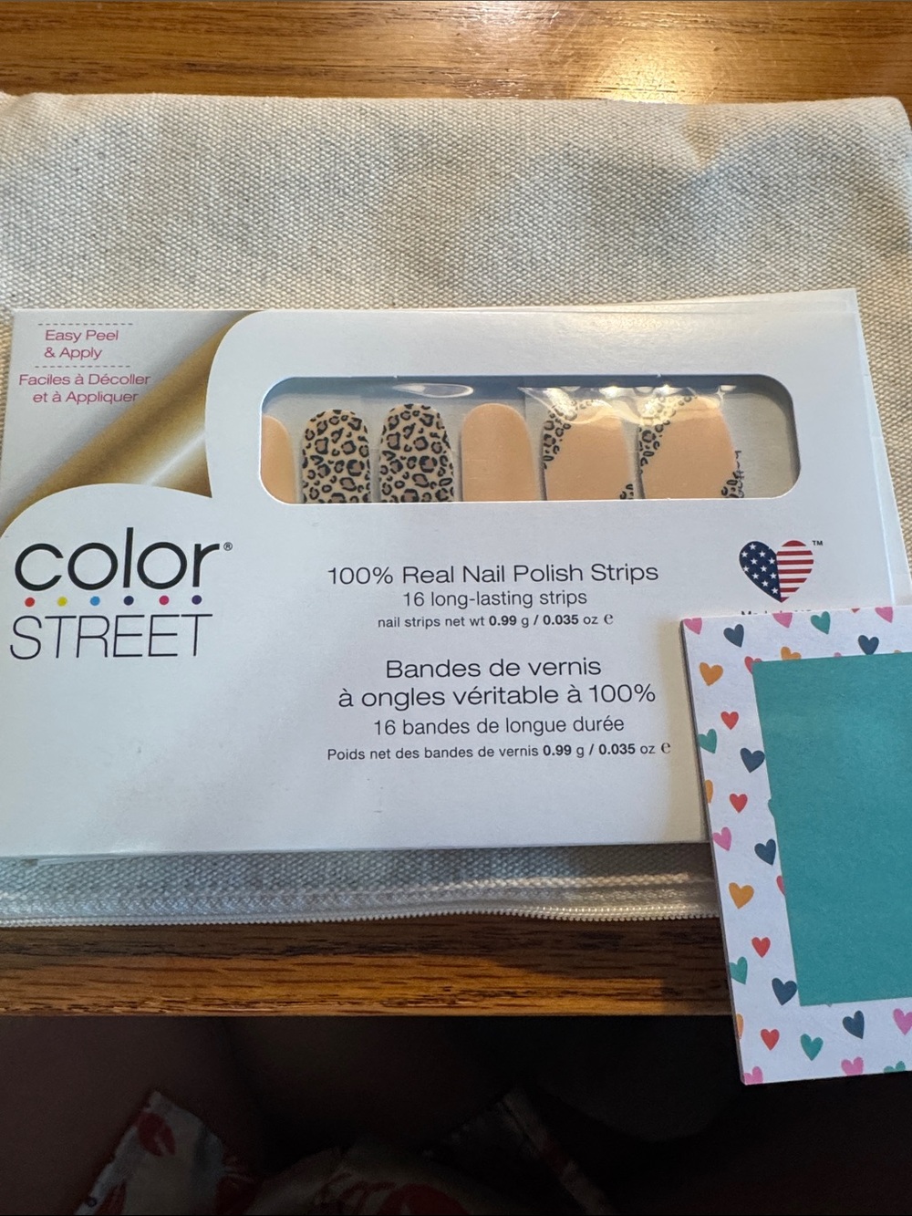Color Street Peach & Leopard Print Nail Strips (Trend spotted) NWT